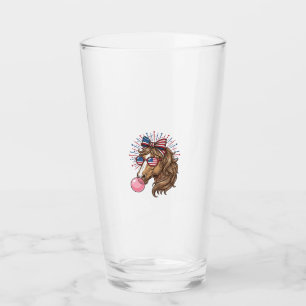 Patriotisches Pferd Bubble Gum Vintage Vector T-Sh Glas
