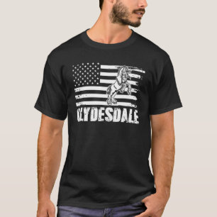 Patriotisches Pferd Reit-Clydesdale USA Amerika T-Shirt