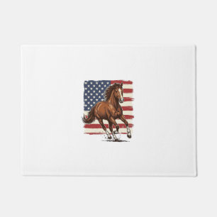 Patriotisches Pferd Vintage Western Vektor Design_ Fußmatte