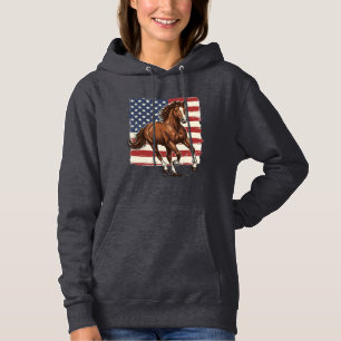 Patriotisches Pferd Vintage Western Vektor Design_ Hoodie