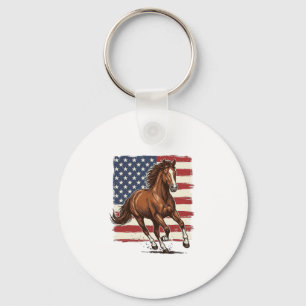 Patriotisches Pferd Vintage Western Vektor Design_ Schlüsselanhänger