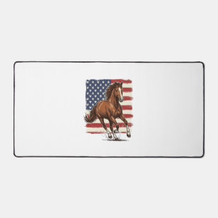Patriotisches Pferd Vintage Western Vektor Design_ Schreibtischunterlage