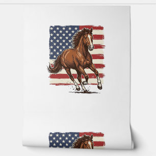 Patriotisches Pferd Vintage Western Vektor Design_ Tapete