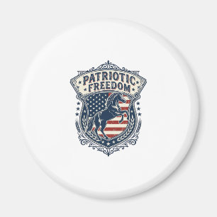 Patriotisches Pferde-Ranch-Mom-Vektorgrafik-T-Shir Magnet