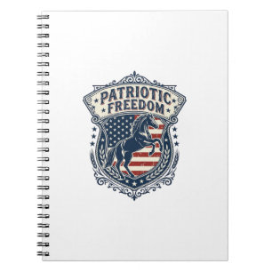 Patriotisches Pferde-Ranch-Mom-Vektorgrafik-T-Shir Notizblock