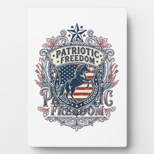 Patriotisches Pferdeliebhaber Vektorgrafik T-Shirt Fotoplatte