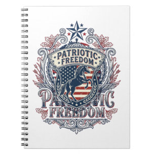 Patriotisches Pferdeliebhaber Vektorgrafik T-Shirt Notizblock
