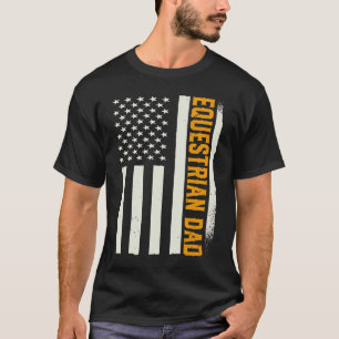 Patriotisches Pferdereiten Reiten Reitsport Vater T-Shirt