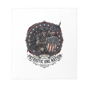 Patriotisches Phantom Patriot Horror Monster Patri Notizblock
