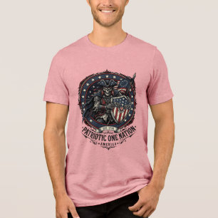 Patriotisches Phantom Patriot Horror Monster Patri Tri-Blend Shirt
