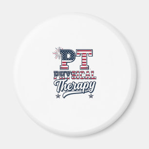 Patriotisches Physiotherapie Vintage PT-Shirt-Desi Magnet