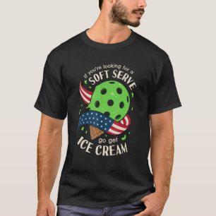 Patriotisches Pickleball Soft Serve Ice Cream Pick T-Shirt