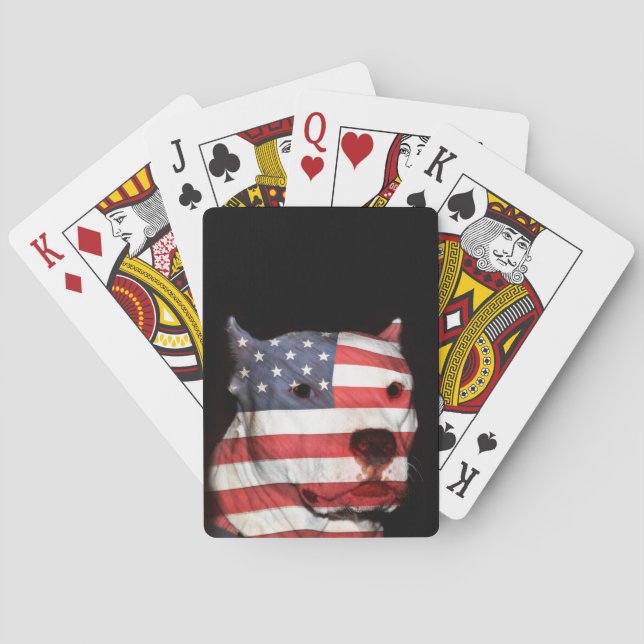 Patriotisches pitbull spielkarten (Rückseite)