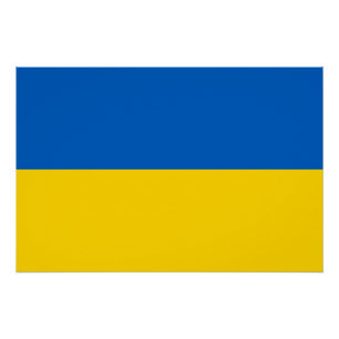 Patriotisches Plakat mit der Flagge der Ukraine Poster