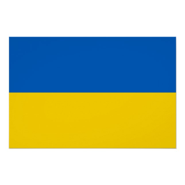 Patriotisches Plakat mit der Flagge der Ukraine Poster (Vorderseite)