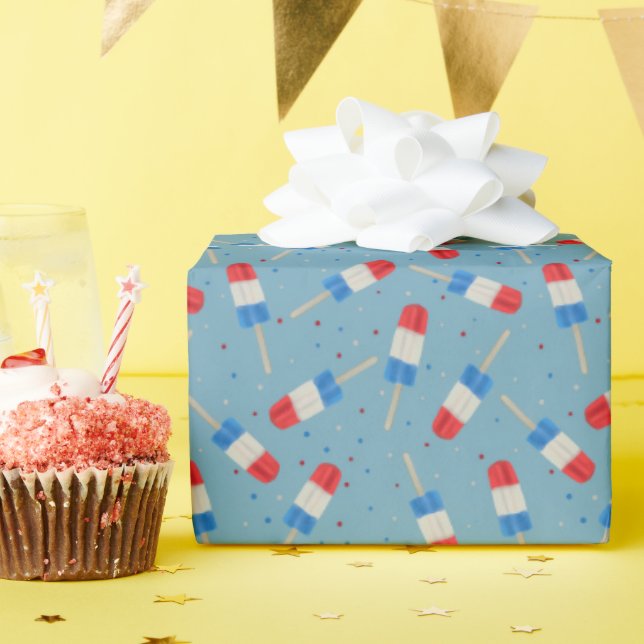 Patriotisches Popsicles-Wrap-Papier Geschenkpapier (Geburtstagsparty)