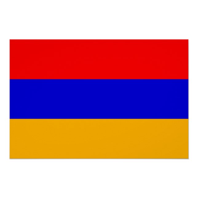 Patriotisches Poster mit der Flagge Armeniens (Vorderseite)
