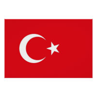 Patriotisches Poster mit der Flagge der Türkei