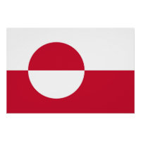 Patriotisches Poster mit der Flagge Grönlands