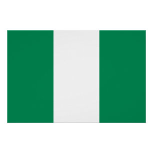 Patriotisches Poster mit der Flagge Nigerias