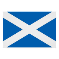 Patriotisches Poster mit der Flagge Schottlands