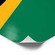 Patriotisches Poster mit der Flagge Südafrikas (Ecke)