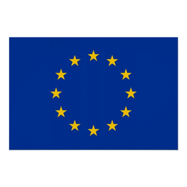 Patriotisches Poster mit Flag der europäischen Gew (Vorderseite)