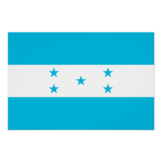 Patriotisches Poster mit Flag Honduras (Vorderseite)