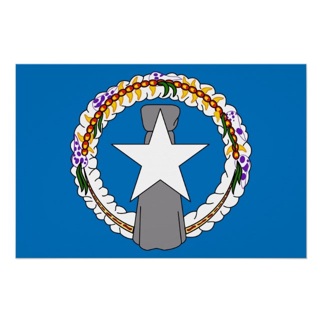 Patriotisches Poster mit Flag von Northern Mariana (Vorderseite)