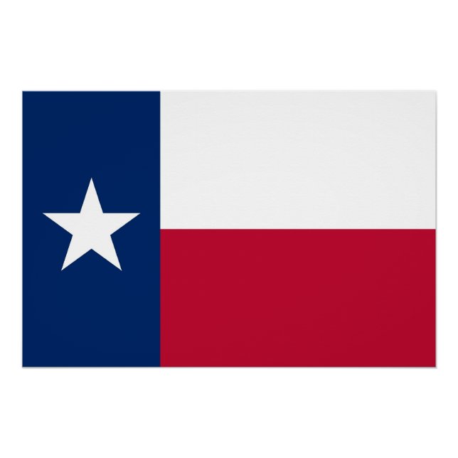 Patriotisches Poster mit Flag von Texas (Vorderseite)