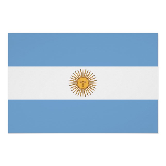 Patriotisches Poster mit Flagge Argentiniens (Vorderseite)