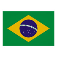 Patriotisches Poster mit Flagge Brasiliens