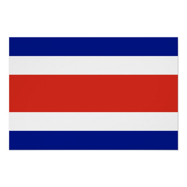 Patriotisches Poster mit Flagge Costa Ricas (Vorderseite)