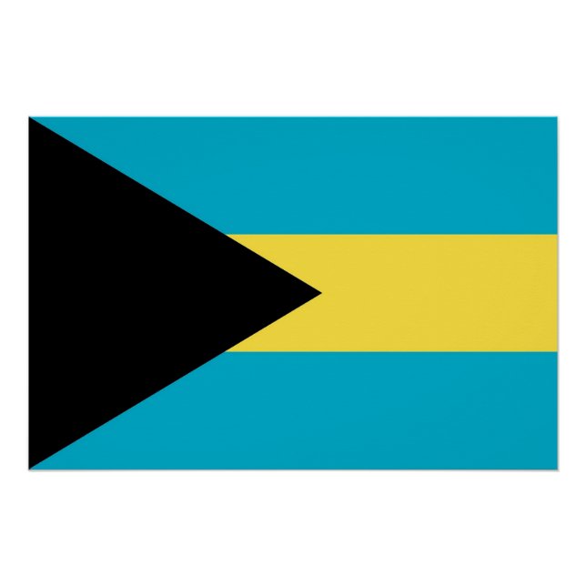 Patriotisches Poster mit Flagge der Bahamas (Vorderseite)