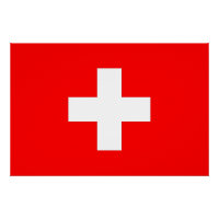 Patriotisches Poster mit Flagge der Schweiz