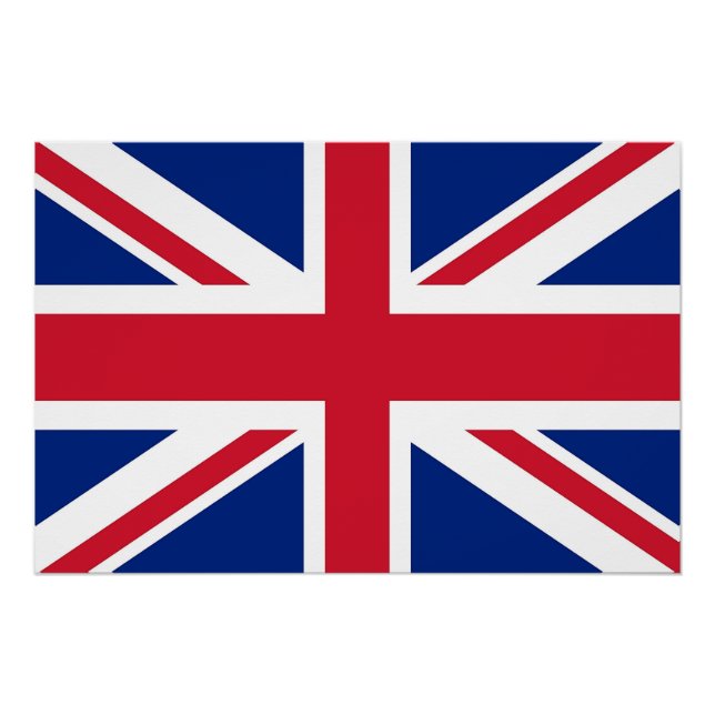 Patriotisches Poster mit Flagge des Vereinigten Kö (Vorderseite)
