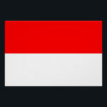 Patriotisches Poster mit Flagge Indonesiens<br><div class="desc">Feiern Sie Ihre Liebe für Indonesien mit diesem eindrucksvollen Patriotischen Poster unter der Flagge Indonesiens! Dieses auffällige Poster zeigt wunderbar die fett roten und weißen Farben der indonesischen Flagge, was es zu einem perfekten Ausdruck Ihres Nationalstolzes macht. Das schlichte und dennoch leistungsstarke Design ermöglicht es der Flagge, die Bühne im...</div>