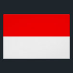 Patriotisches Poster mit Flagge Indonesiens<br><div class="desc">Feiern Sie Ihre Liebe für Indonesien mit diesem eindrucksvollen Patriotischen Poster unter der Flagge Indonesiens! Dieses auffällige Poster zeigt wunderbar die fett roten und weißen Farben der indonesischen Flagge, was es zu einem perfekten Ausdruck Ihres Nationalstolzes macht. Das schlichte und dennoch leistungsstarke Design ermöglicht es der Flagge, die Bühne im...</div>