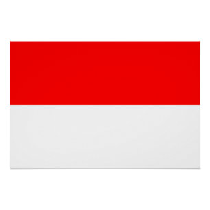 Patriotisches Poster mit Flagge Indonesiens
