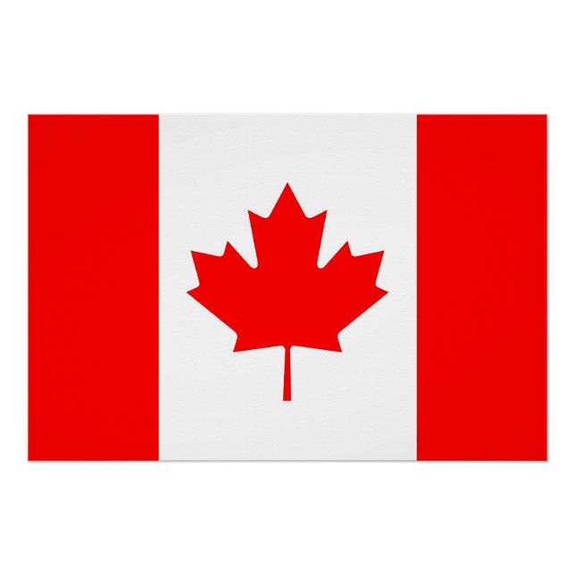 Patriotisches Poster mit Flagge Kanadas (Vorderseite)