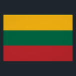 Patriotisches Poster mit Flagge Litauens<br><div class="desc">Mit diesem patriotischen Poster mit der lebendigen Flagge Litauens präsentieren Sie Ihren Nationalstolz im kühlen Stil! Dieses hochwertige Plakat wurde entwickelt, um Aufmerksamkeit zu erregen und Bewunderung inspirieren. Stolz zeigt es die gelbe, grüne und rote Trikolore der litauischen Flagge in einem klaren und auffallenden Format. Ob Zuhause, Büro, Klassenzimmer oder...</div>
