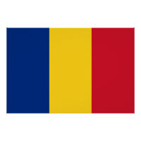Patriotisches Poster mit Flagge Rumäniens