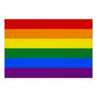 Patriotisches Poster mit LGBT-Flagge