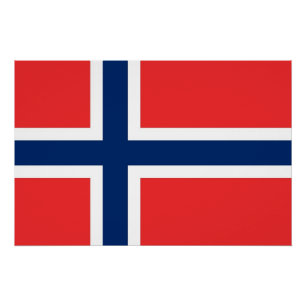 Patriotisches Poster mit norwegischer Flagge