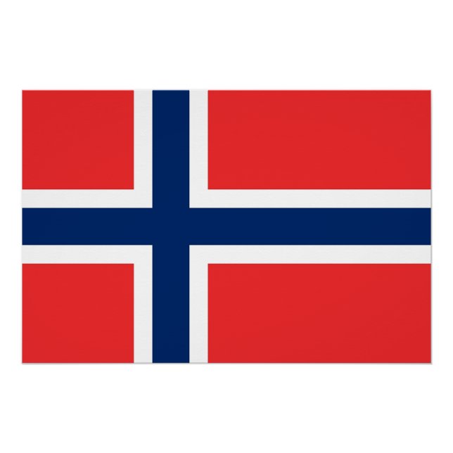 Patriotisches Poster mit norwegischer Flagge (Vorderseite)