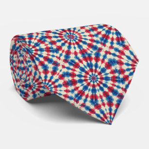 Patriotisches psychedelisches Tie-Dye-Muster Krawatte