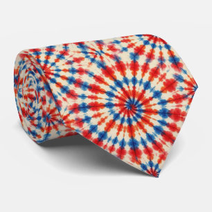 Patriotisches psychedelisches Tie-Dye-Muster Krawatte