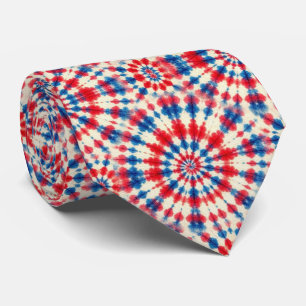 Patriotisches psychedelisches Tie-Dye-Muster Krawatte