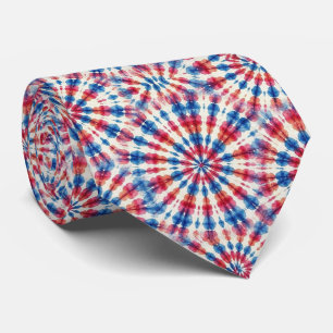 Patriotisches psychedelisches Tie-Dye-Muster Krawatte