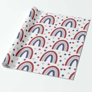 Patriotisches Rainbow-US Flagge-Wrapping-Paper Geschenkpapier